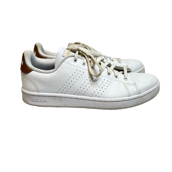 Adidas white perforated cloud foam advantage sneakers size 9.5 - Picture 8 of 13